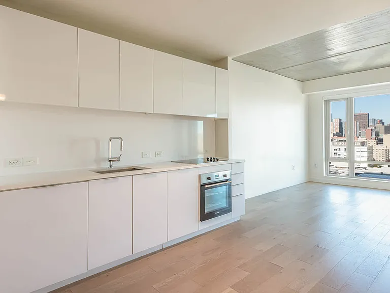 Kitchen with Paneled Appliances and Quartz Countertops
