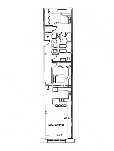Floor plan 2 Bedroom C2.2