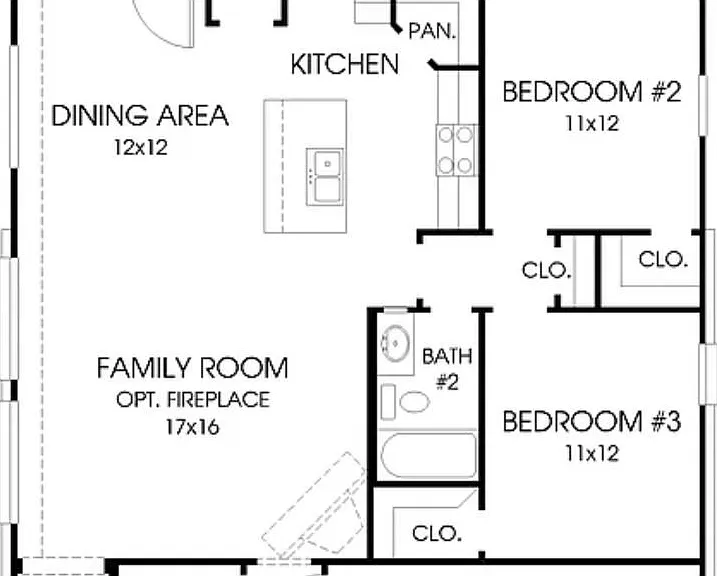 Floorplan layout with some measurements