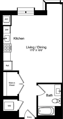 Floor plan Studio F