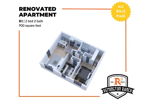 Floor plan B1 Renovated