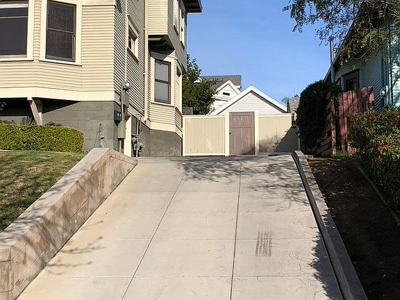 Drive way to parking spot