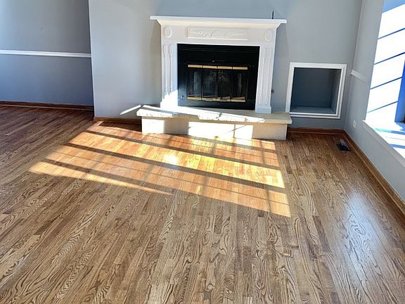 Wood burning fireplace, gas logs