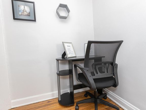 Work area is great for studying