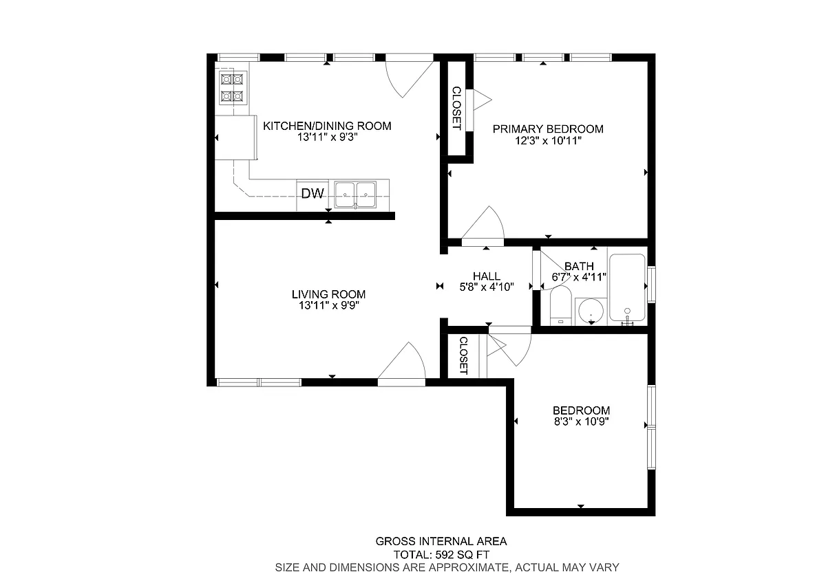 Floor plan Two Bedroom