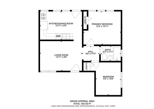 Floor plan Two Bedroom