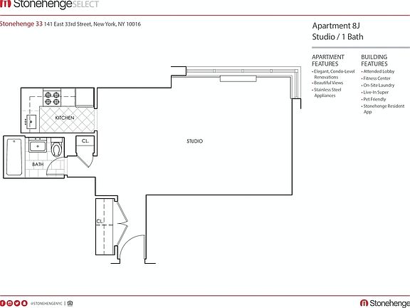 2nd image of 141 E 33rd St APT 2E
