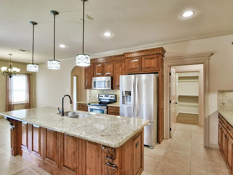 Kitchen with custom cabinets
