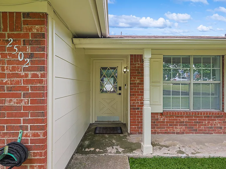 The front entrance to the property.