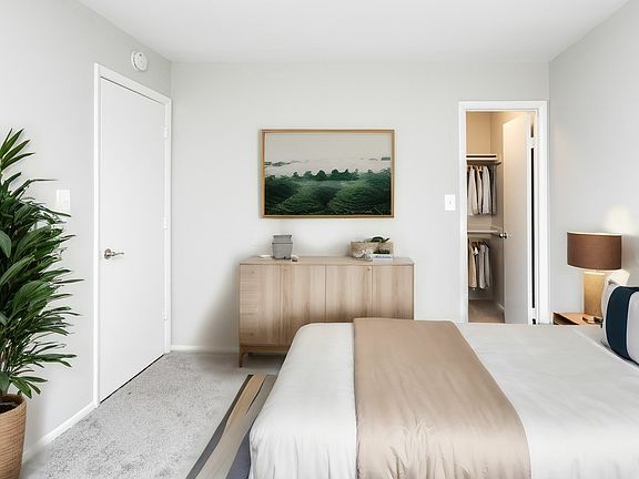 Airy Bedroom with custom closet