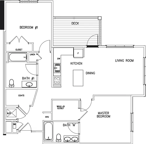 Floor plan Two Bedroom Corner