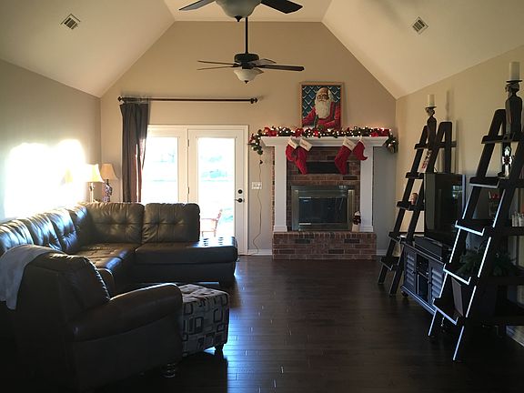 Wood burning fireplace