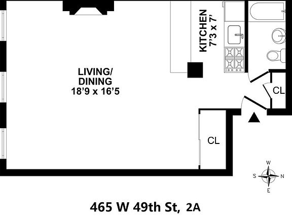 2nd image of 465 W 49th St APT 2A