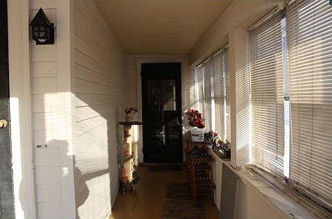View walking into the front porch
