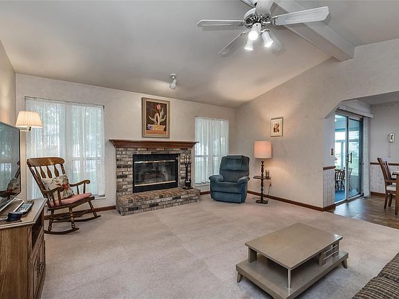 Spacious Greatroom with a wood burning fireplace