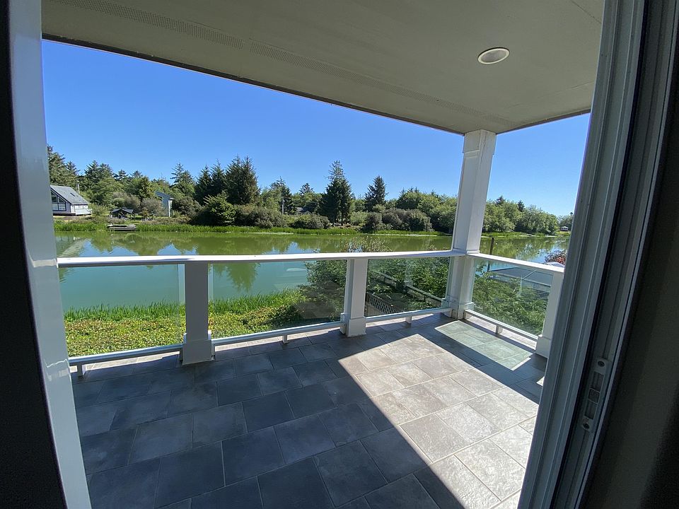 Covered deck overlooking the canal