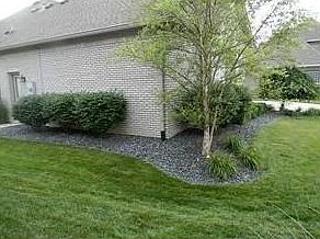 Yard. Low maintenance landscaping