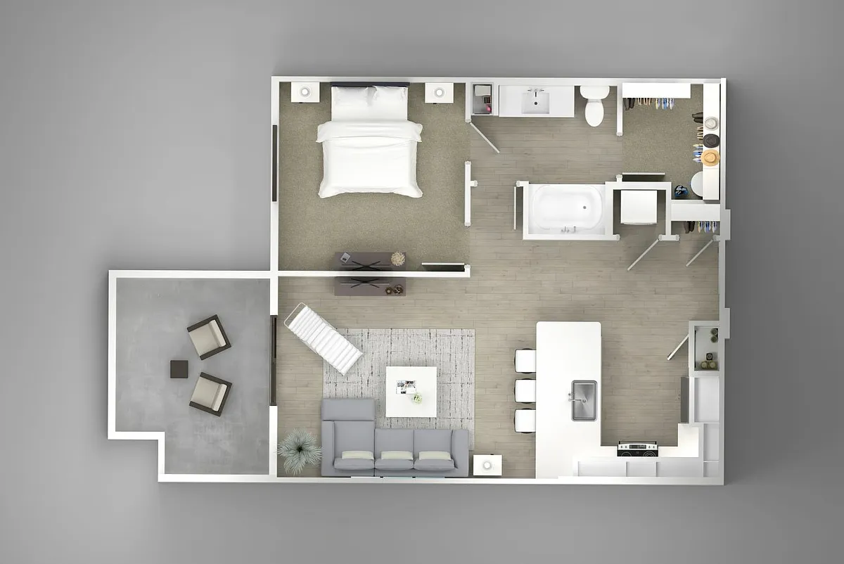 Floor plan 1 Bed/1 Bath