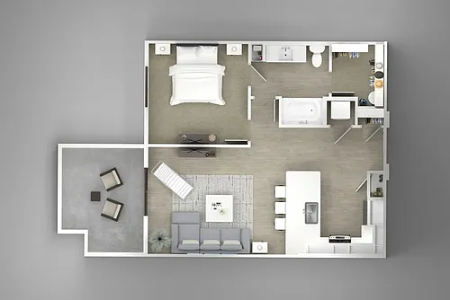 Floor plan 1 Bed/1 Bath