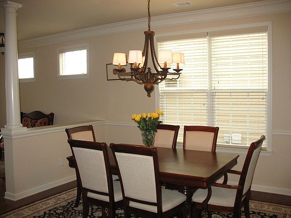 Elegant Dining Room with Column Accents