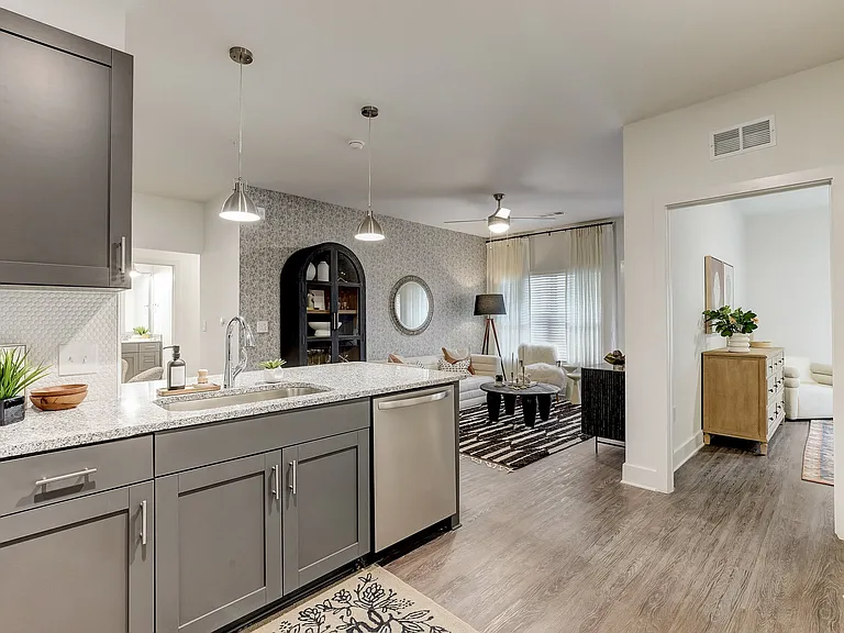 Kitchen & Living Room