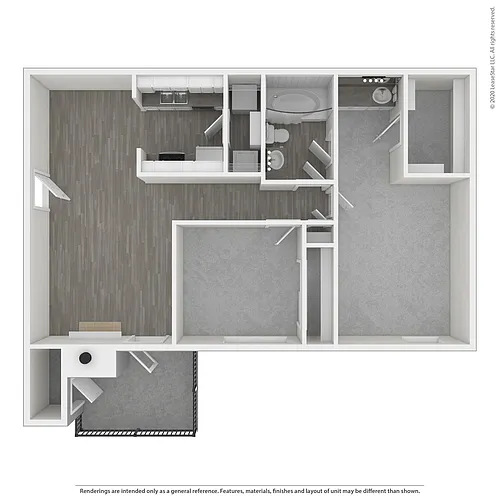 Floor plan Magnolia - 2x1