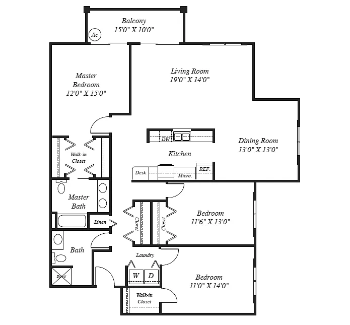 Floor plan 3 Bedroom