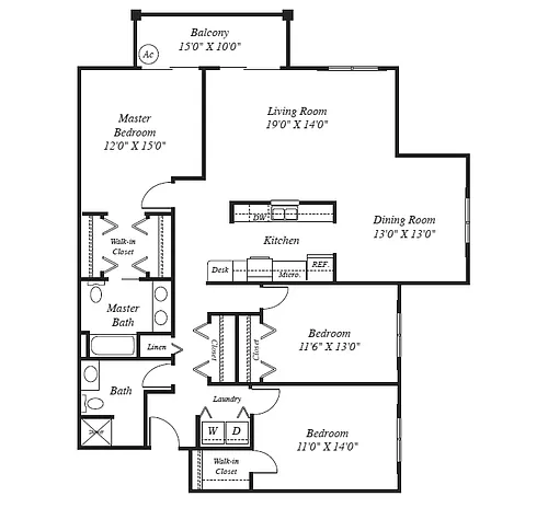 Floor plan 3 Bedroom