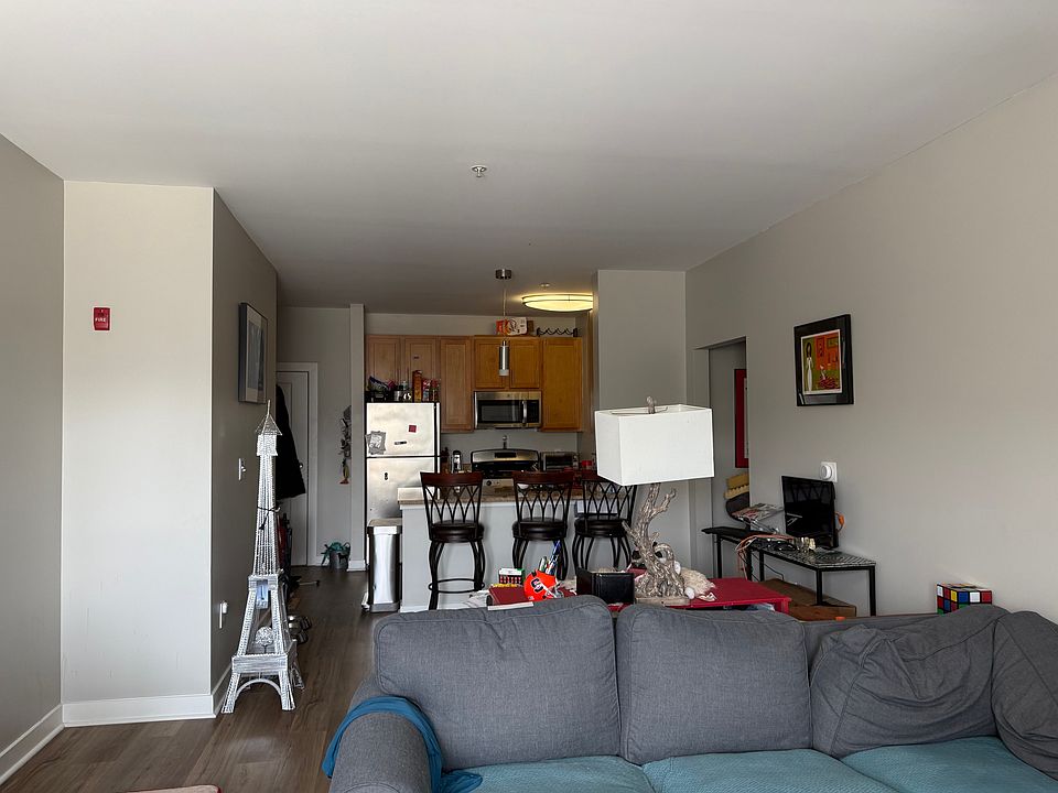 View of the kitchen from the living room