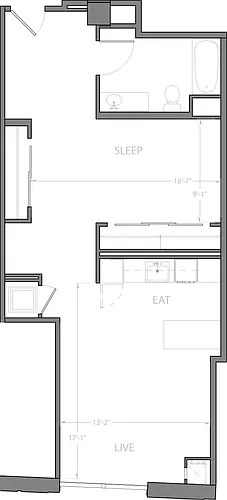 Floor plan Studio D