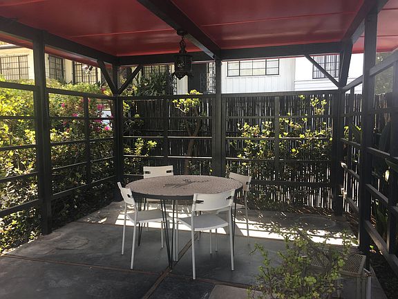 The gazebo is a lovely place to sit.