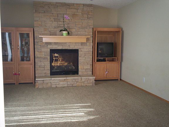 Gas Fireplace & Built-in Speakers in the Family Room