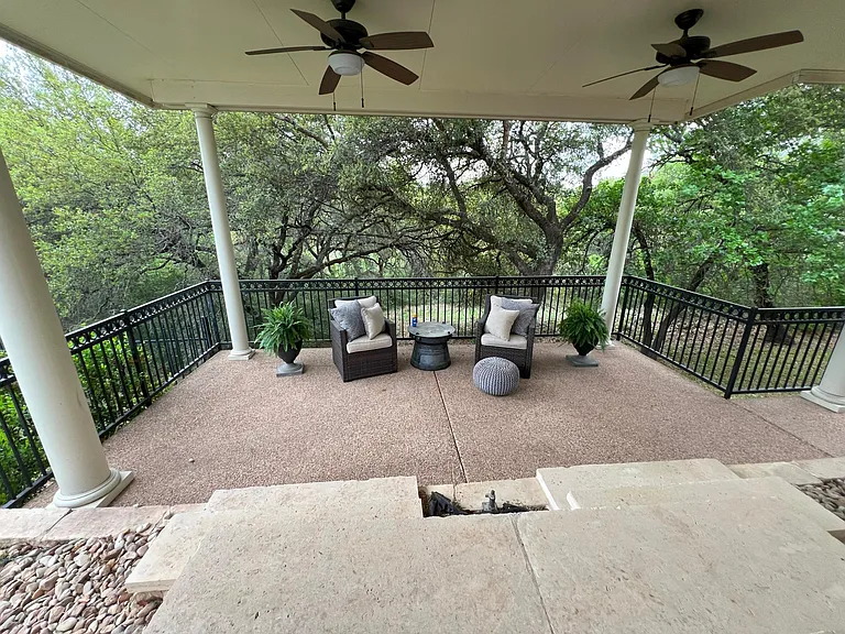 extended patio seating area.