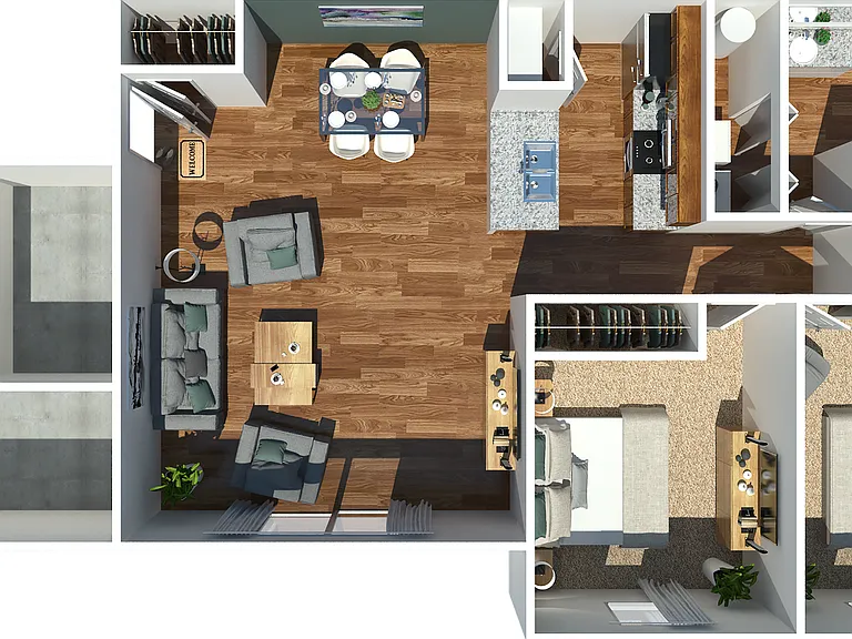 Two Bedroom Floorplan Two Bedroom Floorplan