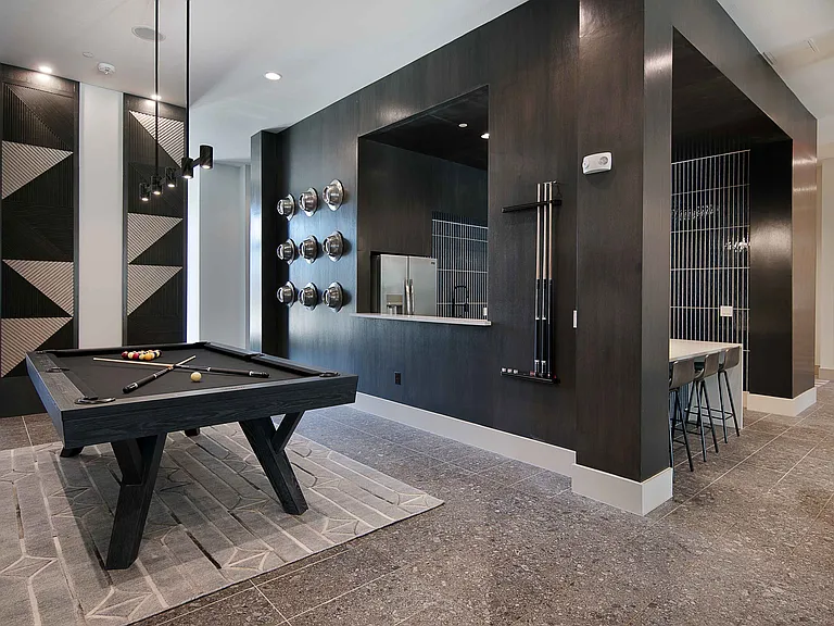 Entertainment lounge with billiards and gaming