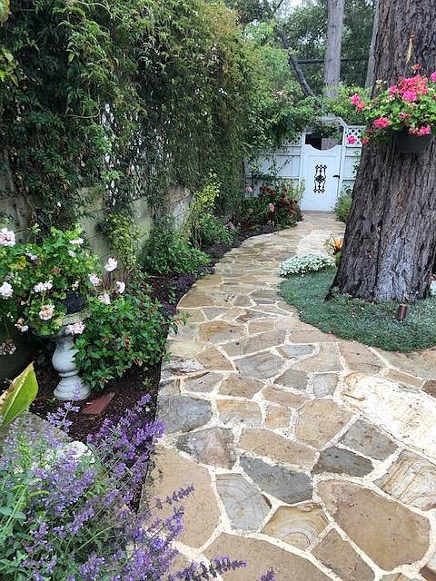 Garden courtyard walkway