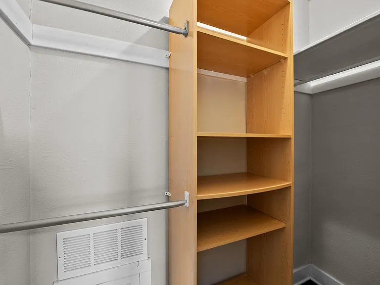 Upstairs bedroom closet with tons of storage space!