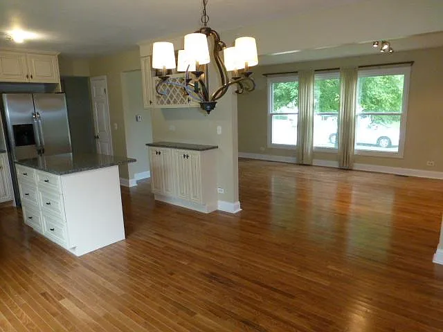 Dining room, looking towards kitchen and living room