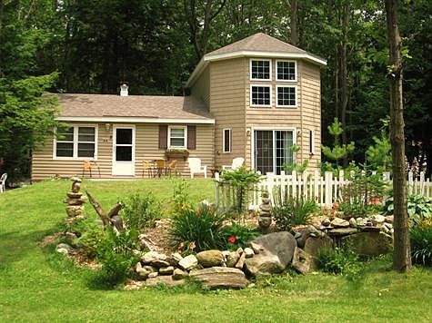 A view of the house from the lake