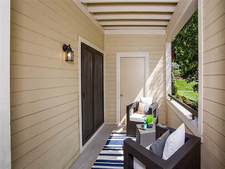 Covered patio with storage