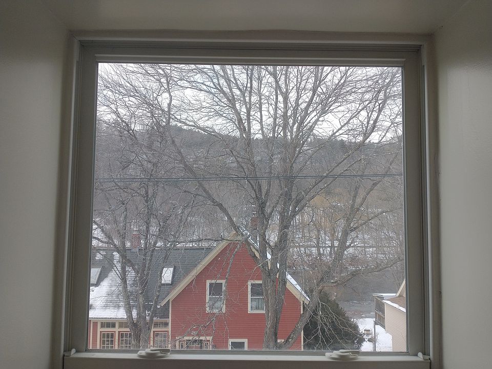 Corner bedroom view of mountain and river. Beautiful in the Fall!