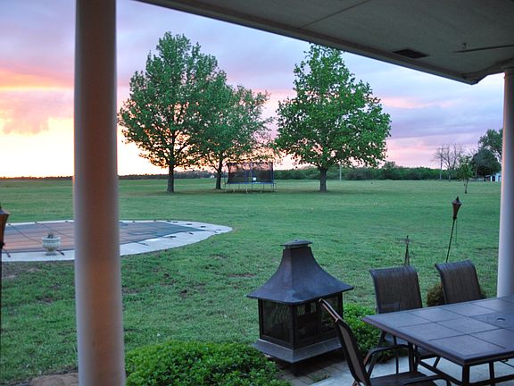 Sunset view from back porch