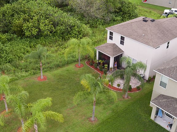 Aerial view of corner lot