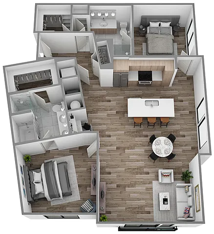 Floor plan D5 Two Bedroom