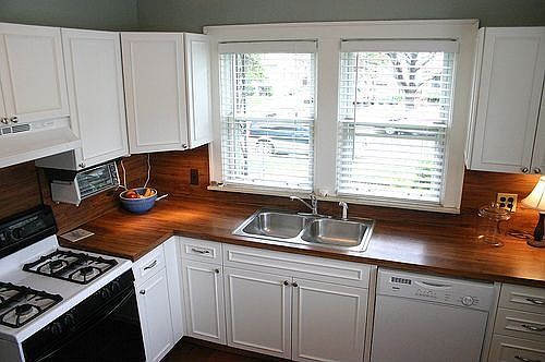Bright kitchen with new cabinet doors