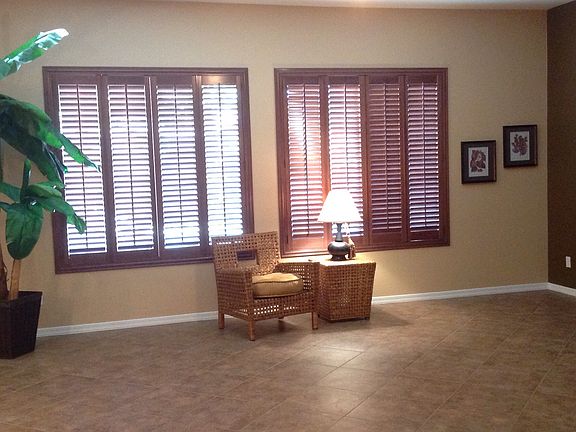 Great Room: tile & shutters