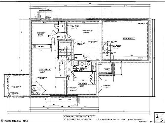 Lower level floor plan.