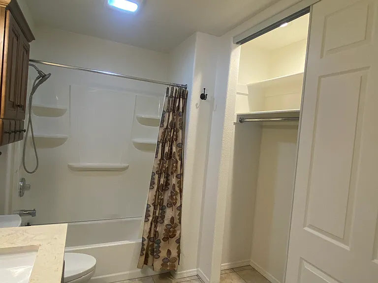 Large closet and bathroom