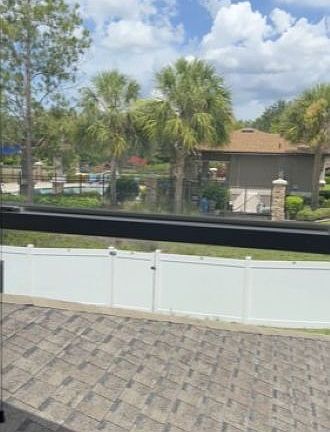 View of Pool from room #3, showing proximity.