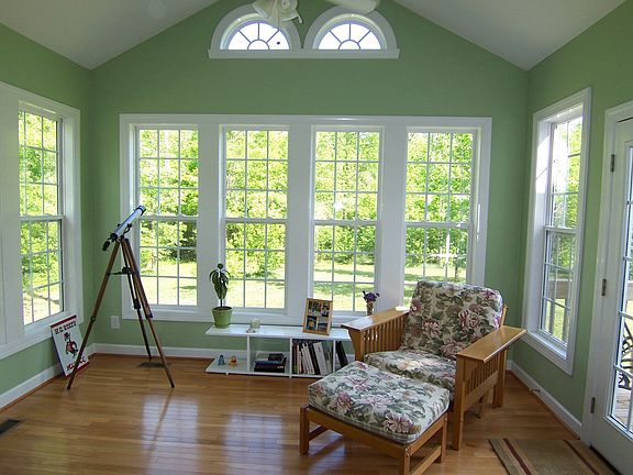 Sunroom over looking backyard